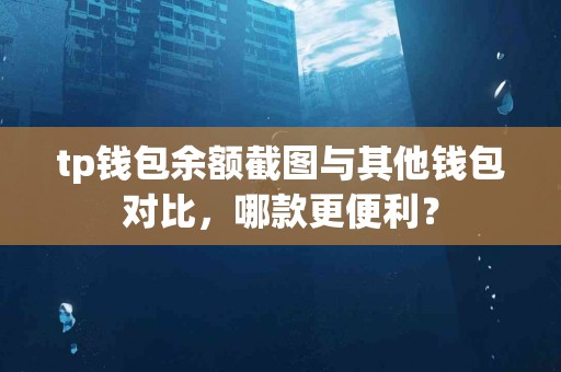 tp钱包余额截图与其他钱包对比，哪款更便利？