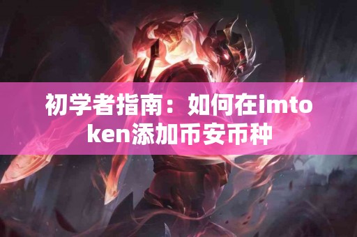 初学者指南：如何在imtoken添加币安币种