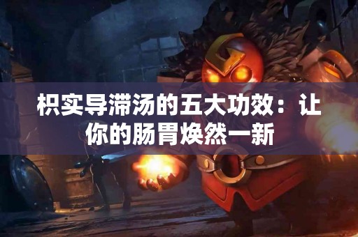 枳实导滞汤的五大功效：让你的肠胃焕然一新