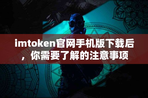 imtoken官网手机版下载后，你需要了解的注意事项