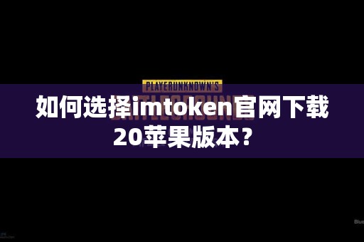 如何选择imtoken官网下载20苹果版本？