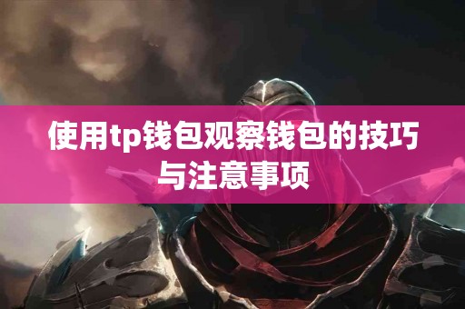 使用tp钱包观察钱包的技巧与注意事项