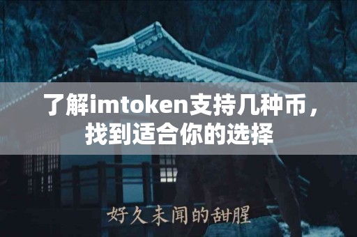 了解imtoken支持几种币，找到适合你的选择