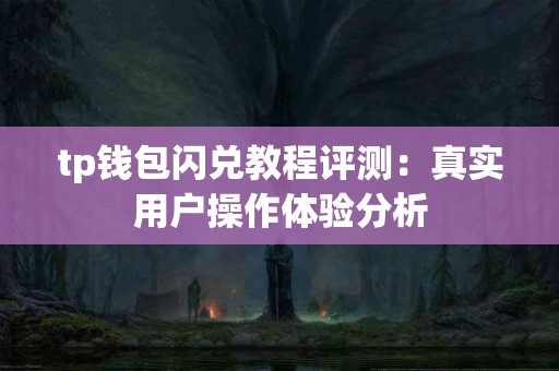 tp钱包闪兑教程评测：真实用户操作体验分析