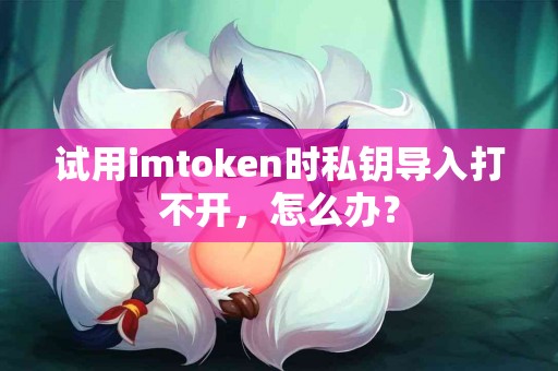 试用imtoken时私钥导入打不开，怎么办？