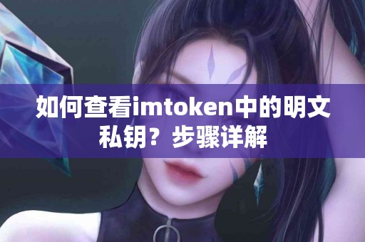 如何查看imtoken中的明文私钥？步骤详解