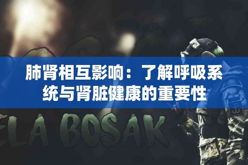 肺肾相互影响：了解呼吸系统与肾脏健康的重要性