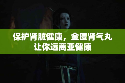 保护肾脏健康，金匮肾气丸让你远离亚健康
